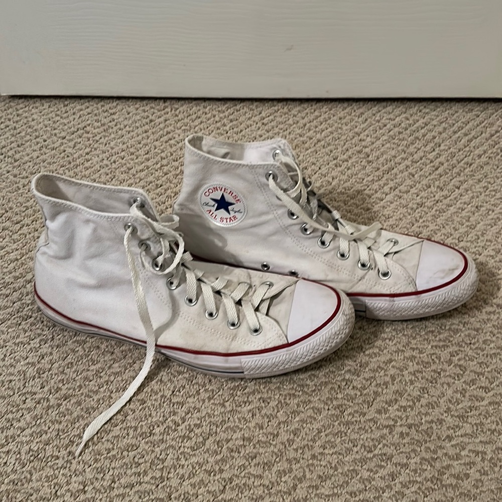 Converse high top white mens size 11.5